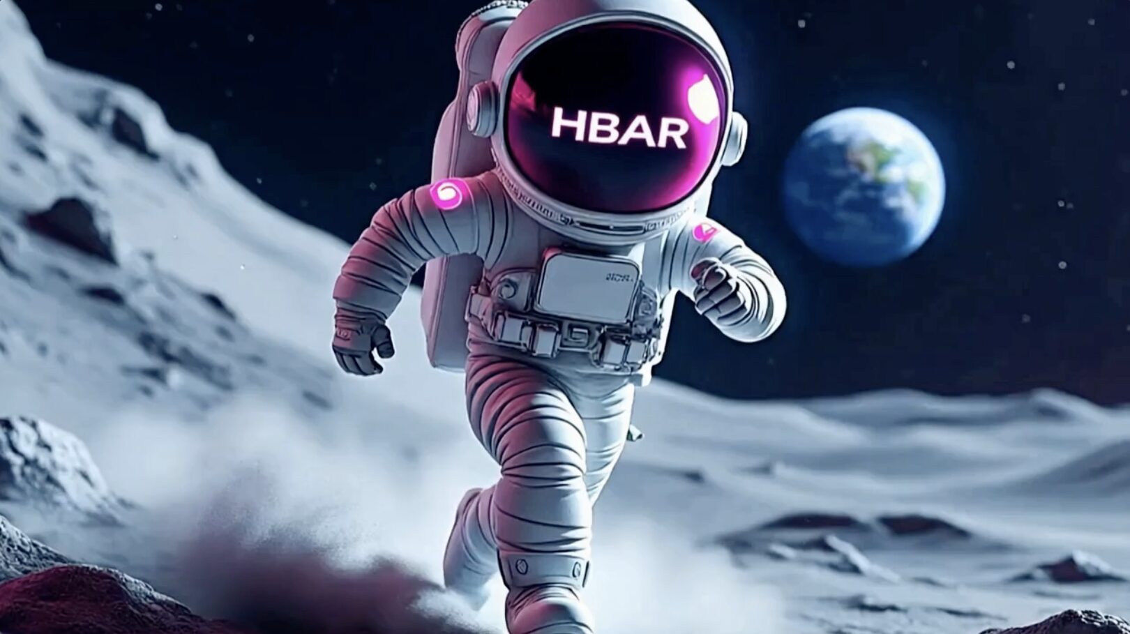 Hedera HBAR Astronaut – Moon Running Adventure - Funny Memes, Videos & Clips